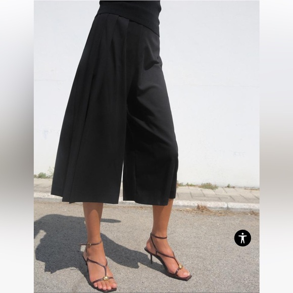 Zara NWT pleated culottes. - Picture 1 of 6